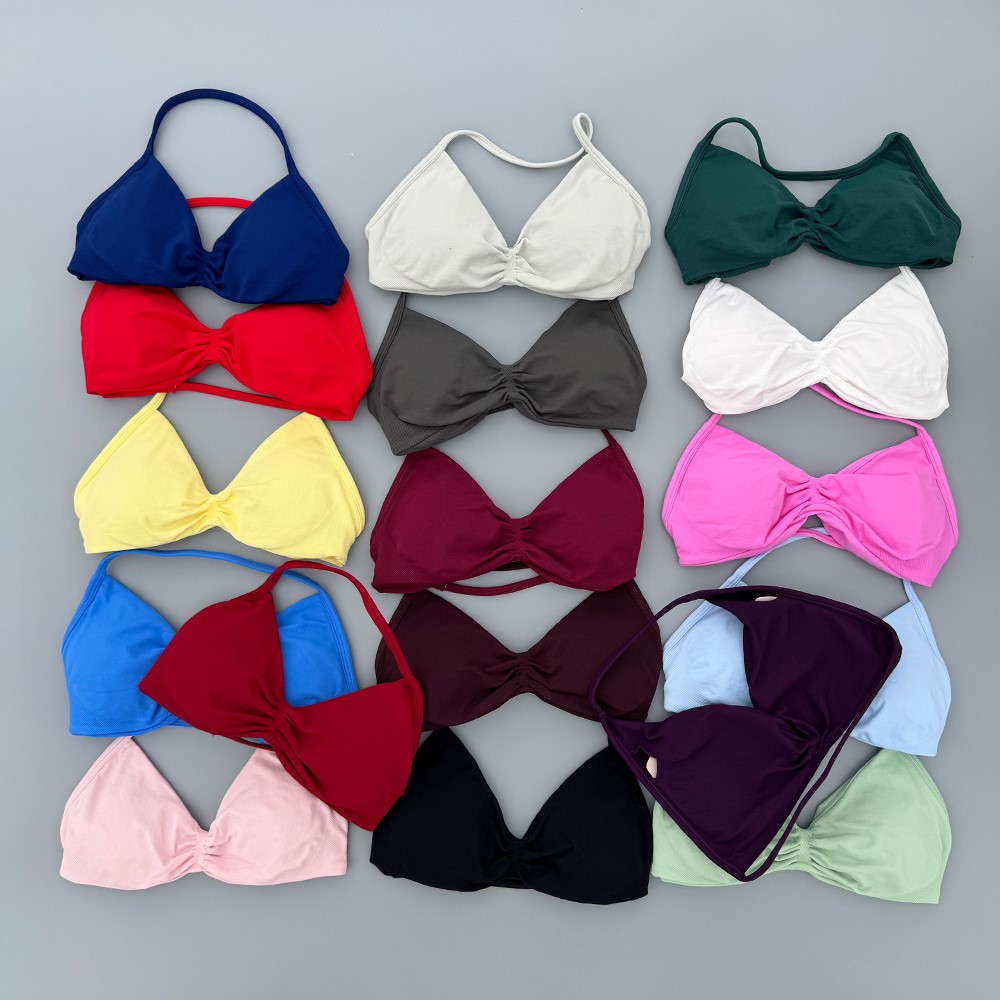 Yoga Fitness Matte - Strappy Bra Gym Top Women High