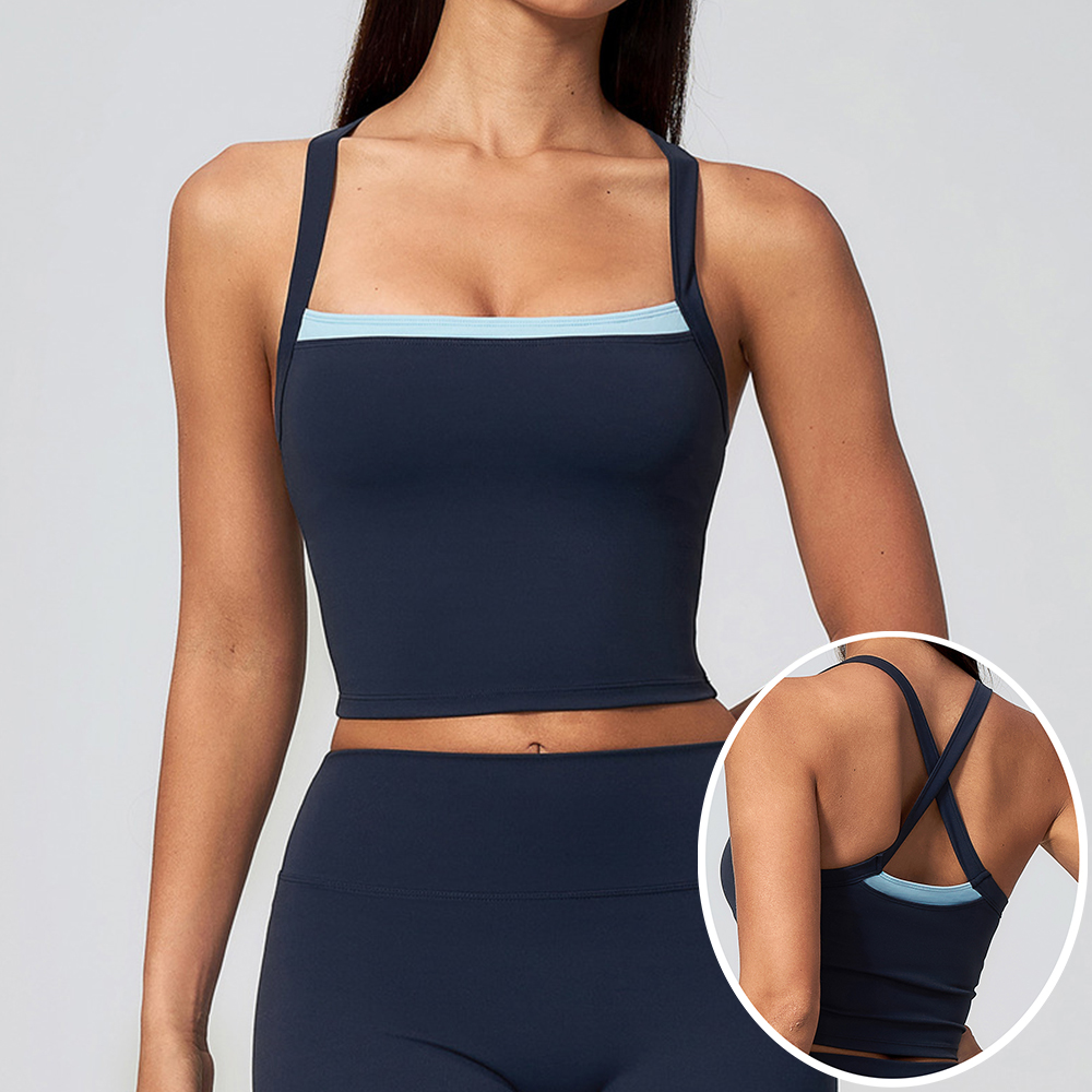Yoga Blocks - Women Criss Cross Back Yoga Tank