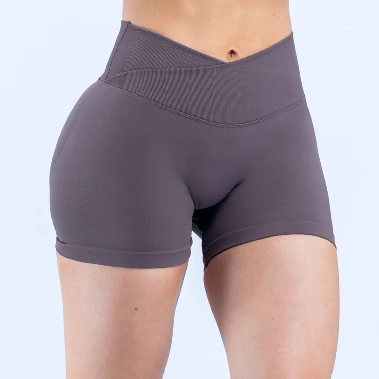 Yoga Fitness Logo - Logo Peach Hip High Waist Three-point