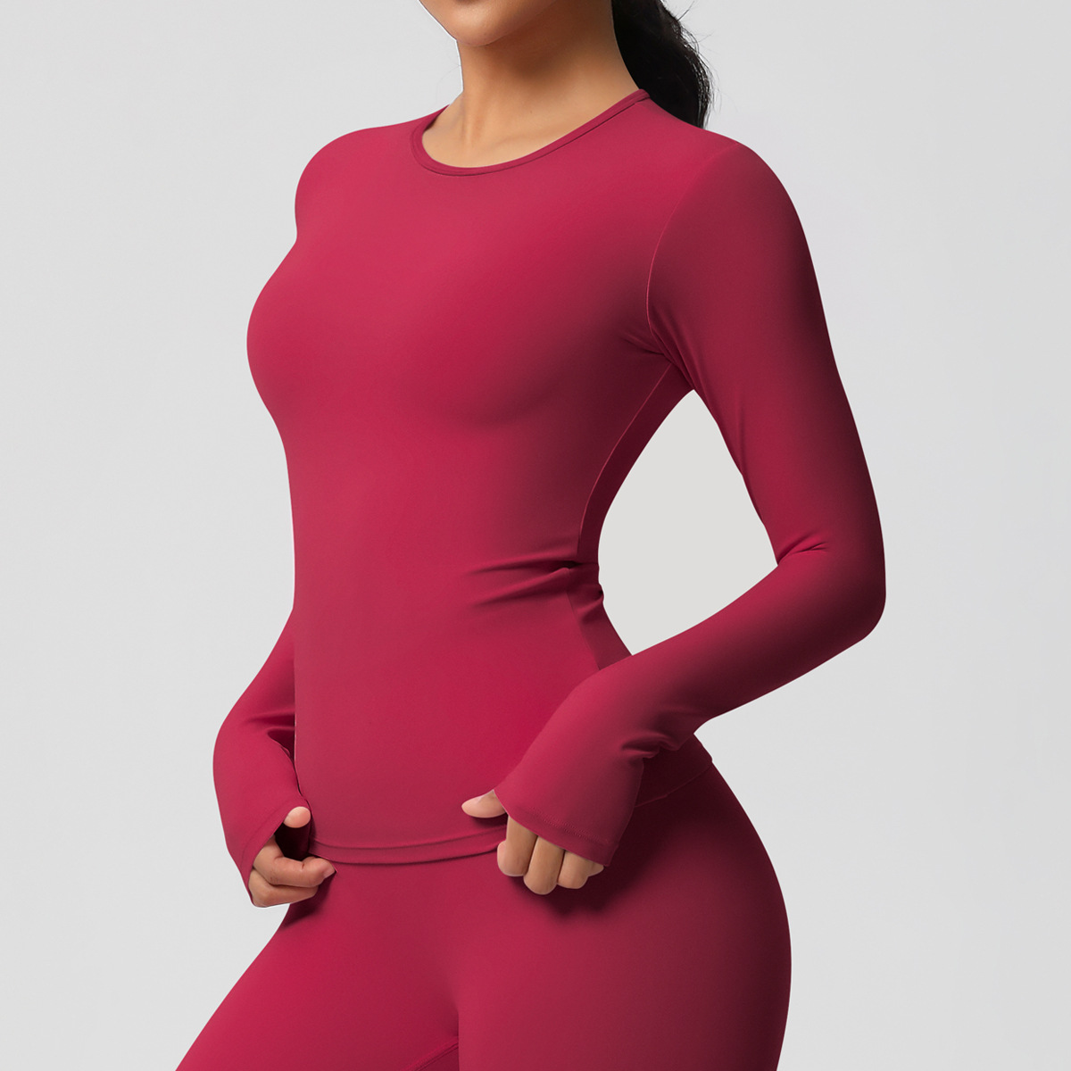 Fitness Yoga Only For Women - Women's Two-side Brushed Solid Color Long
