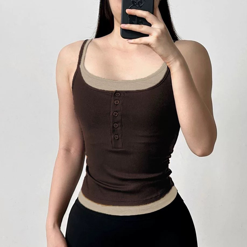 Color-Block Faux Two-Piece Spo - Yoga Blocks 评论和价格