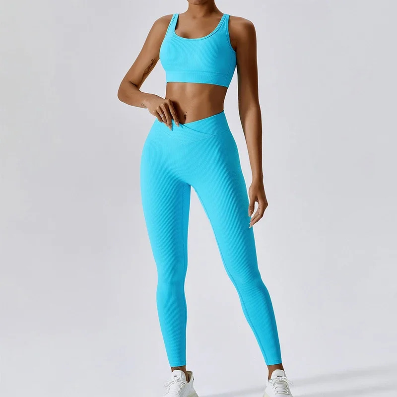 Ribbed Yoga Set Sportswear Wom - Yoga Fitness Hoodie 评论和价格