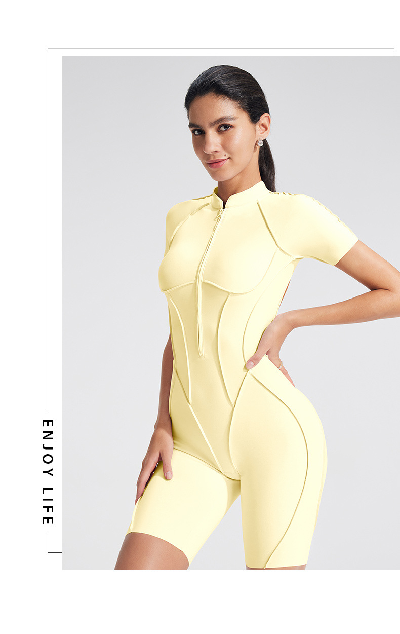 Sanding Yoga Jumpsuit Hollow-O - Yoga Fitness Jumpsuit 评论和价格