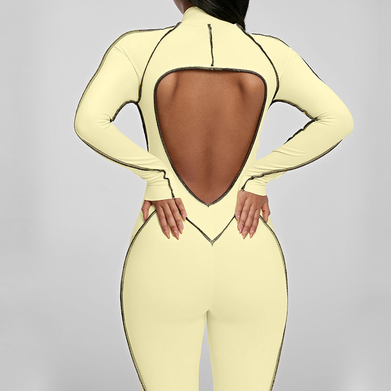 Sanding Yoga Jumpsuit Hollow-O - Yoga Fitness Jumpsuit 评论和价格