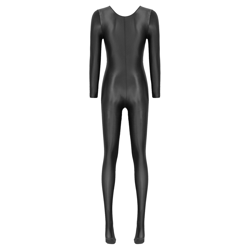 Women Oil Shiny Long Sleeve Pa - Yoga Fitness Jumpsuit 评论和价格
