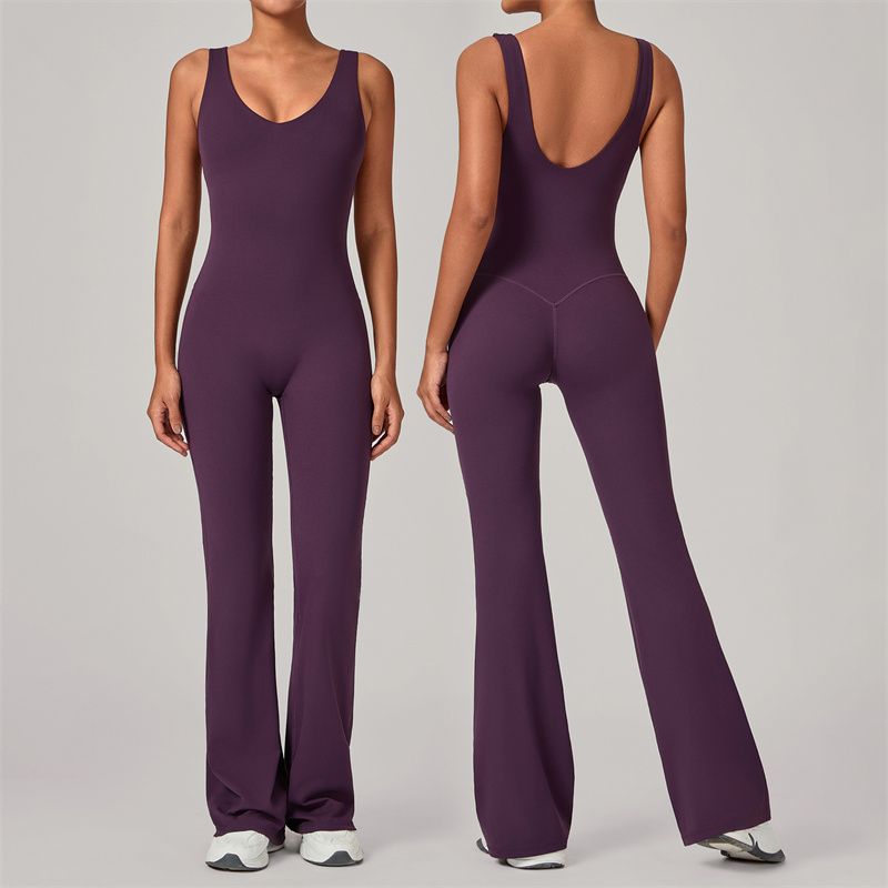 TRY TO BN Flare Yoga Jumpsuit  - Yoga Fitness Jumpsuit 评论和价格