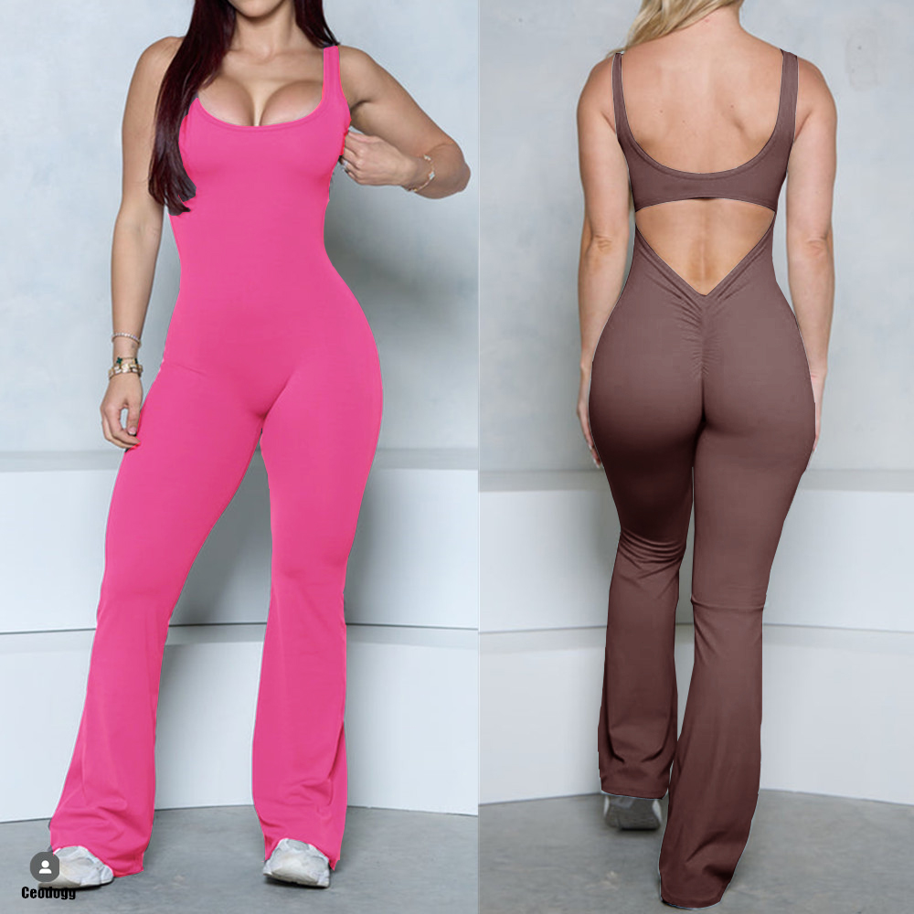 XS-XL New Pad Women Gym Yoga S - Yoga Fitness Jumpsuit 评论和价格