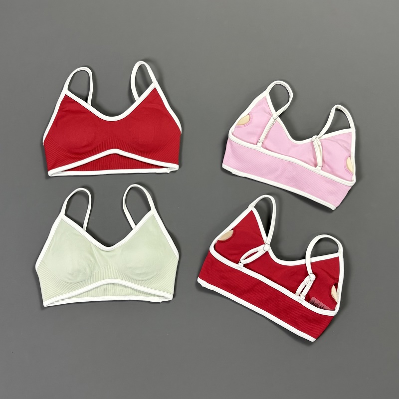 Women Contrastline Yoga Bra V  - Yoga Fitness Matte 评论和价格