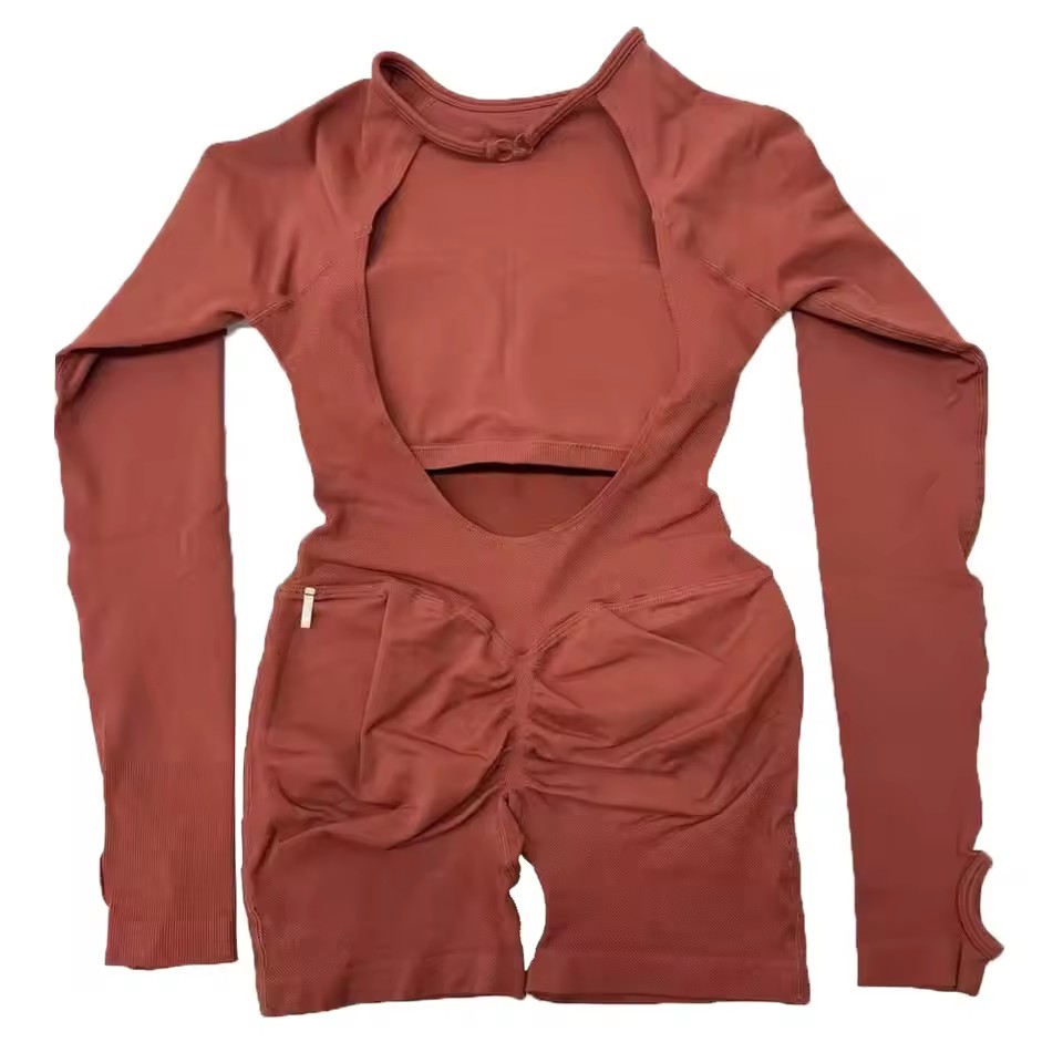 DLOGO Impact long-sleeved jump - Yoga Fitness Jumpsuit 评论和价格