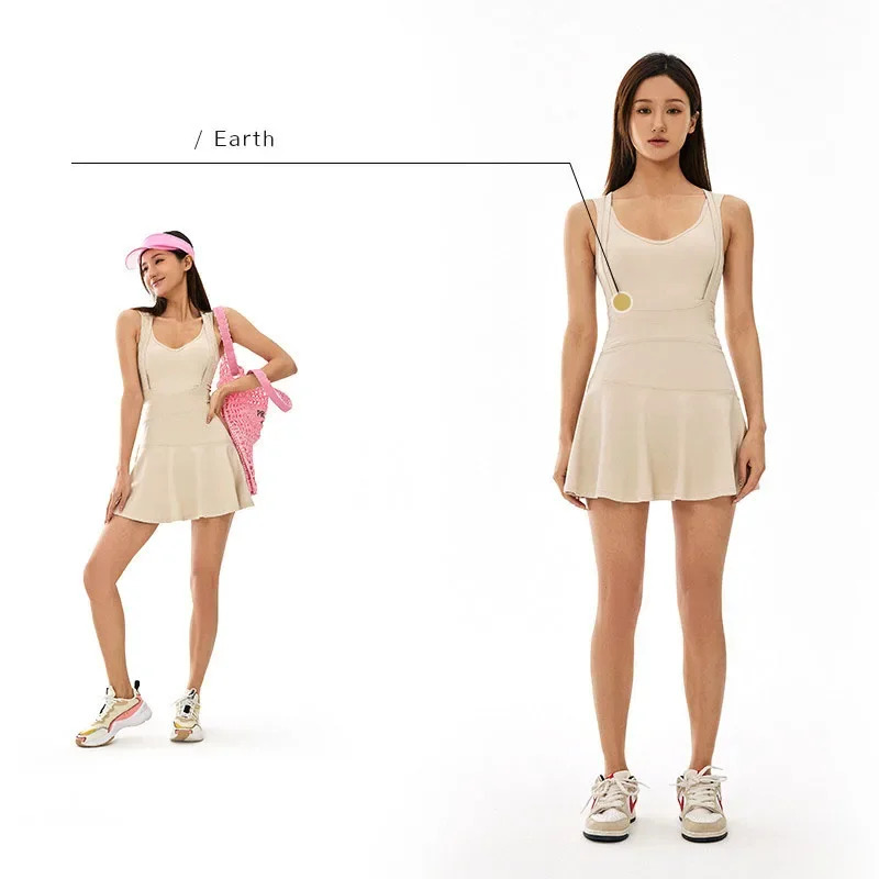 Tennis Dress Female Sleeveless - Yoga Fitness Hoodie 评论和价格